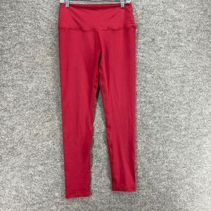 New Tees2urdoor Activewear Leggings Women M Medium Red High Rise Full Lenght